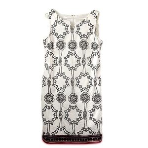 London Times Black and White Nautical Rope Sleeveless Boho Coastal Midi Dress 10
